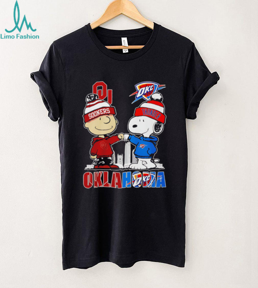 Oklahoma Sooners and OKC Thunder Cartoon Fans T Shirt