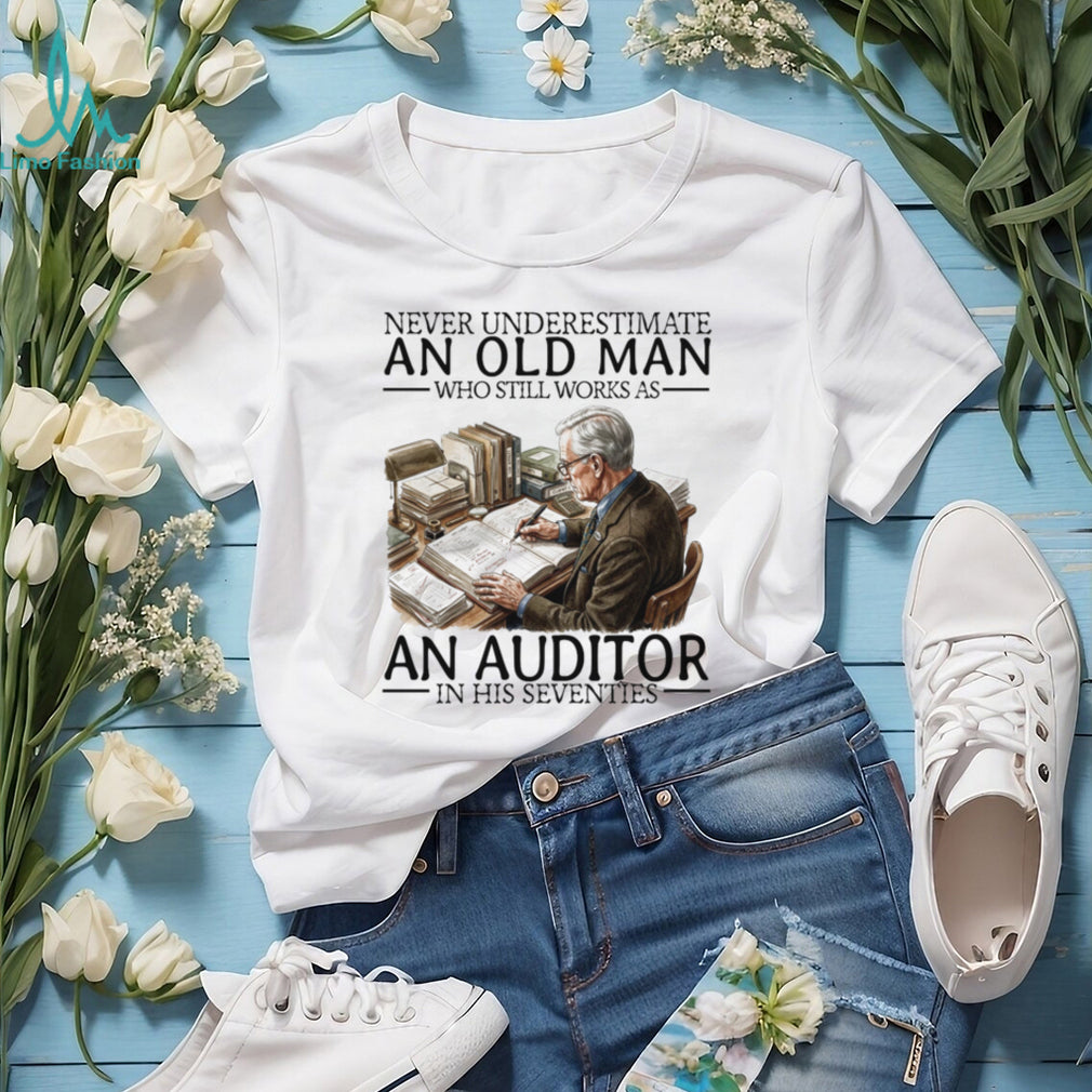 Old Man Auditor Accounting Career Retirement Professional Shirt
