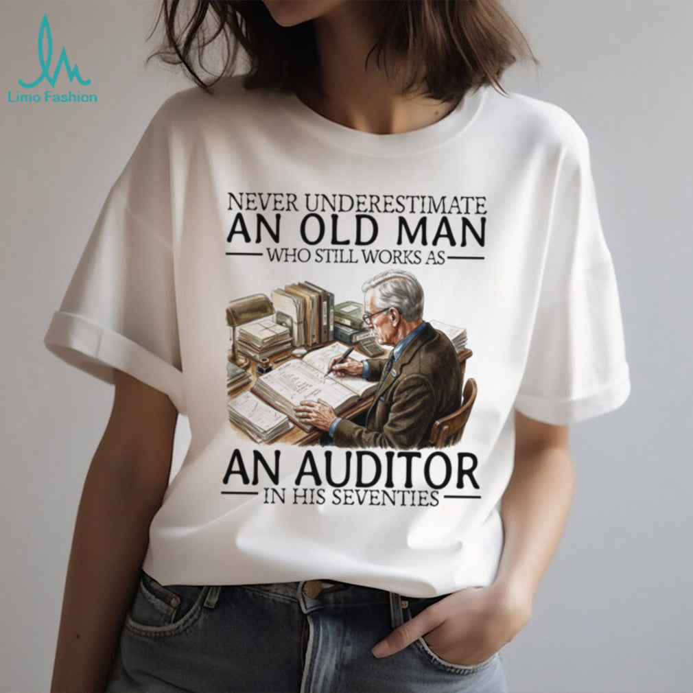 Old Man Auditor Accounting Career Retirement Professional Shirt