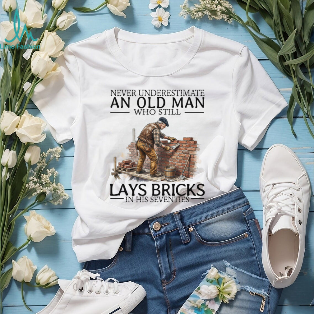 Old Man Bricklayer Construction Worker Retirement Shirt
