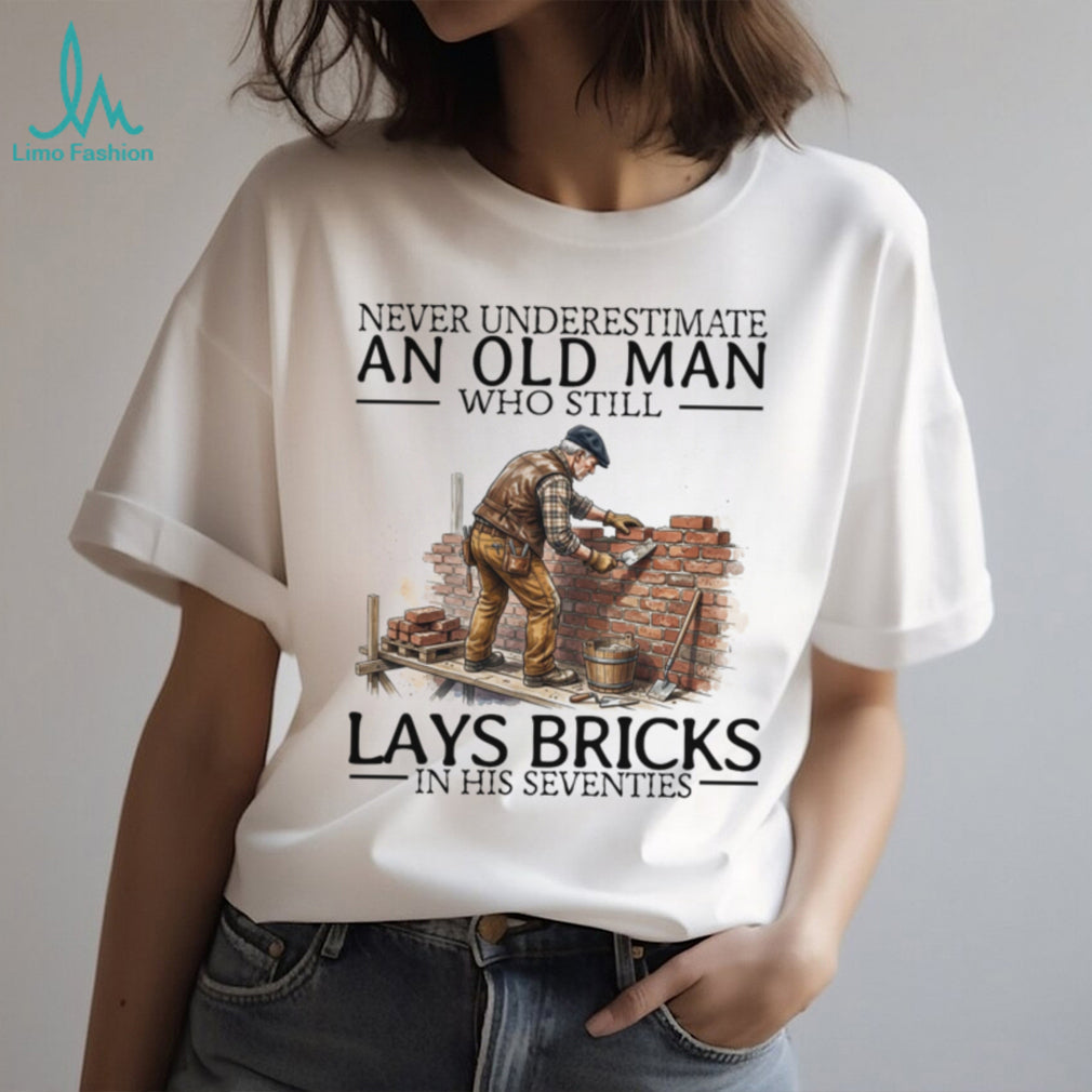 Old Man Bricklayer Construction Worker Retirement Shirt