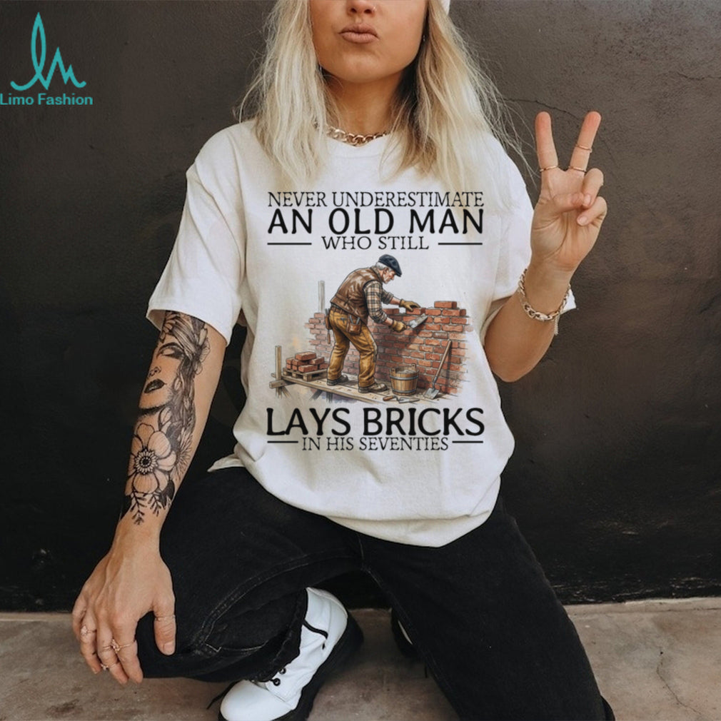 Old Man Bricklayer Construction Worker Retirement Shirt