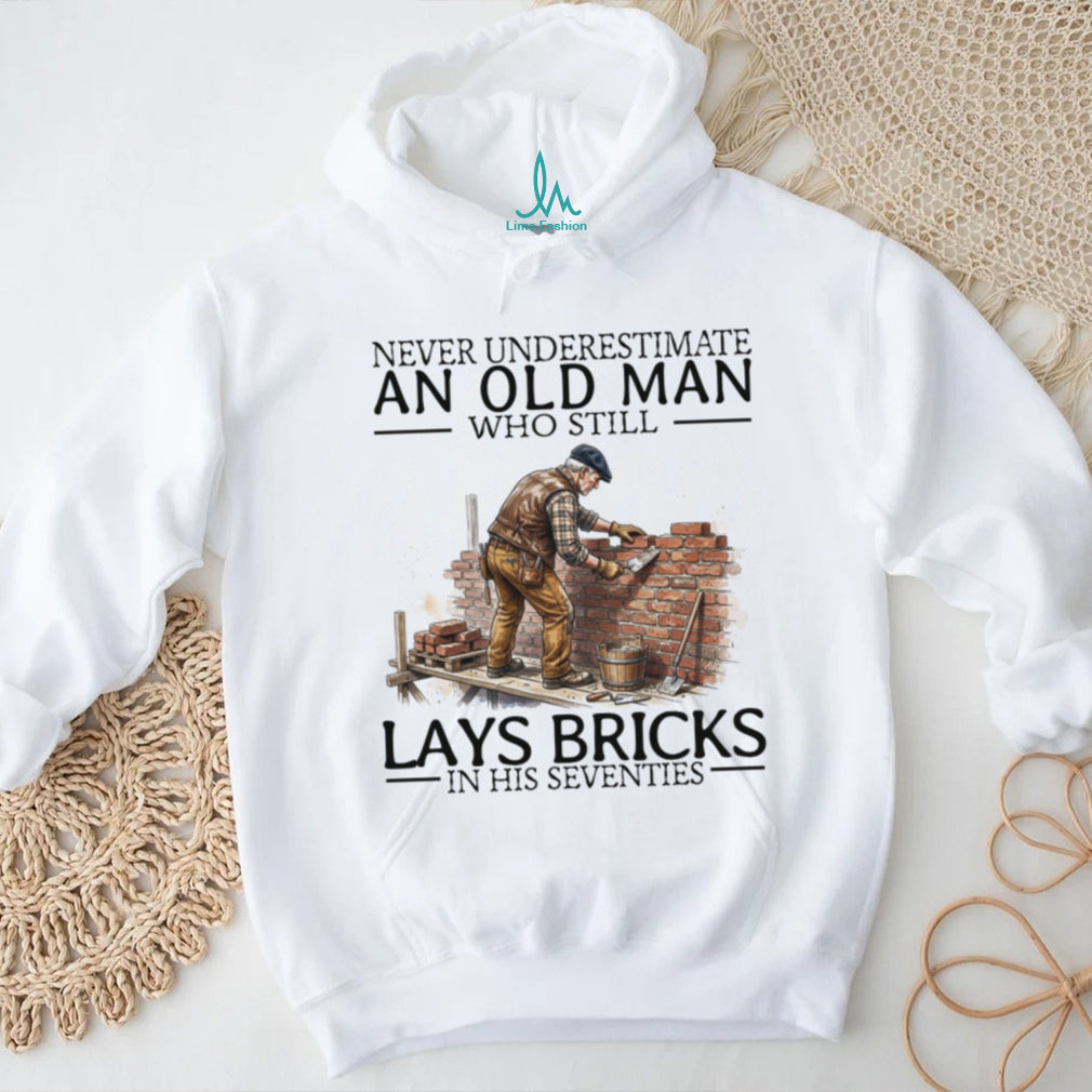 Old Man Bricklayer Construction Worker Retirement Shirt