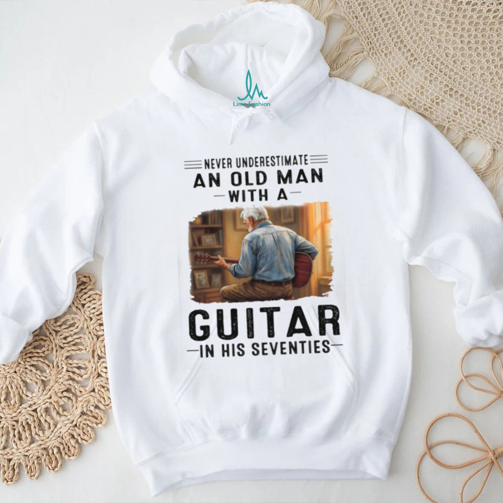 Old Man Guitar Seventies Acoustic Musician Shirt