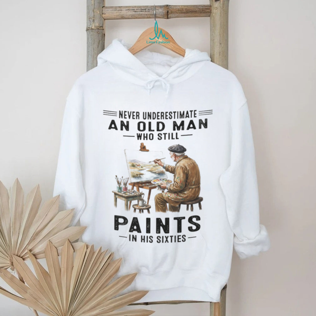 Old Man Painting Art Hobby 60th Birthday Shirt