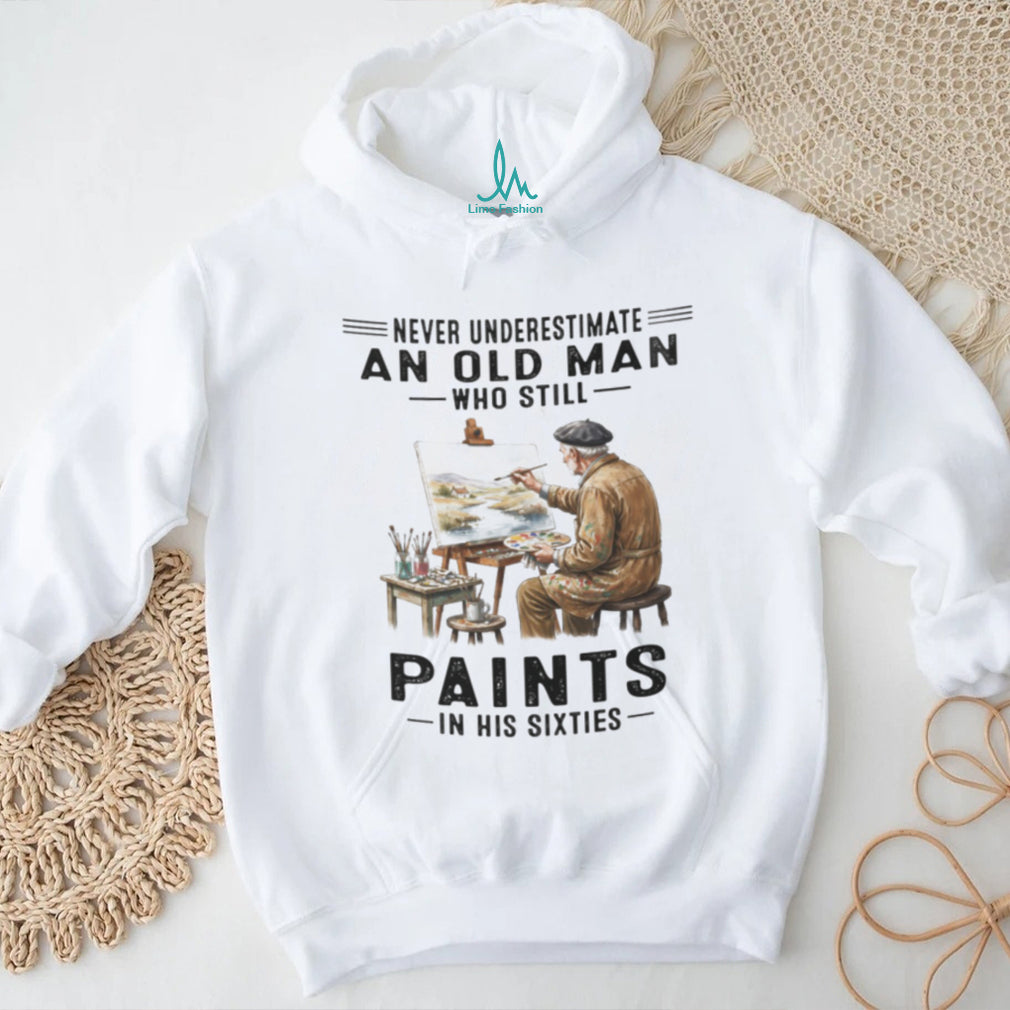 Old Man Painting Art Hobby 60th Birthday Shirt