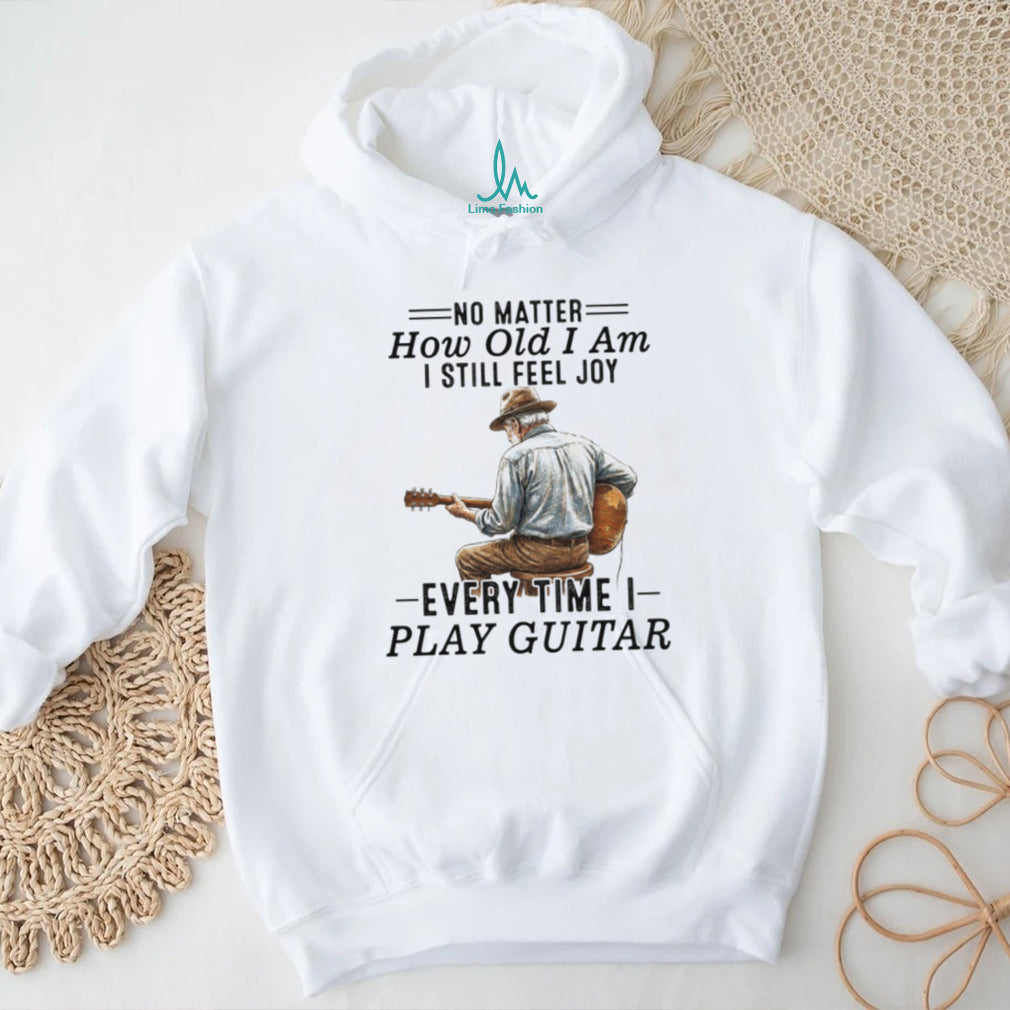 Old Man Playing Guitar Still Feel Joy Musical Hobby T Shirt