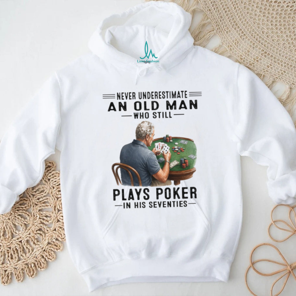 Old Man Poker Player 70s Card Game T Shirt