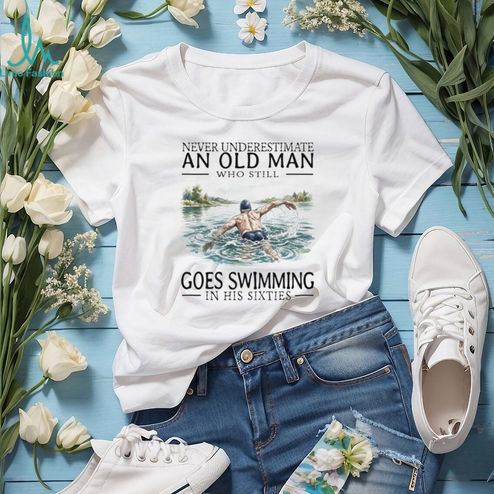 Old Man Swimmer Swim Legend In His Sixties Graphic T Shirt