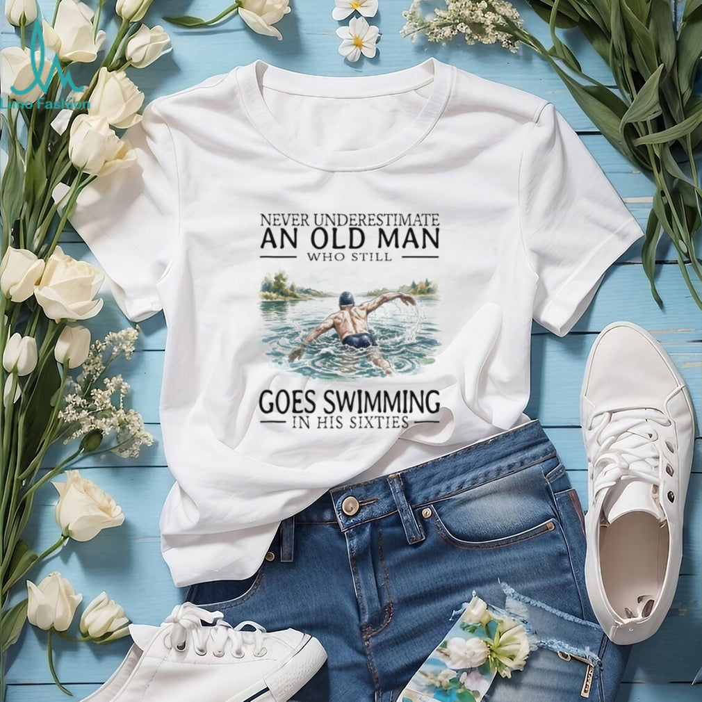 Old Man Swimming Funny Retirement Birthday Shirt