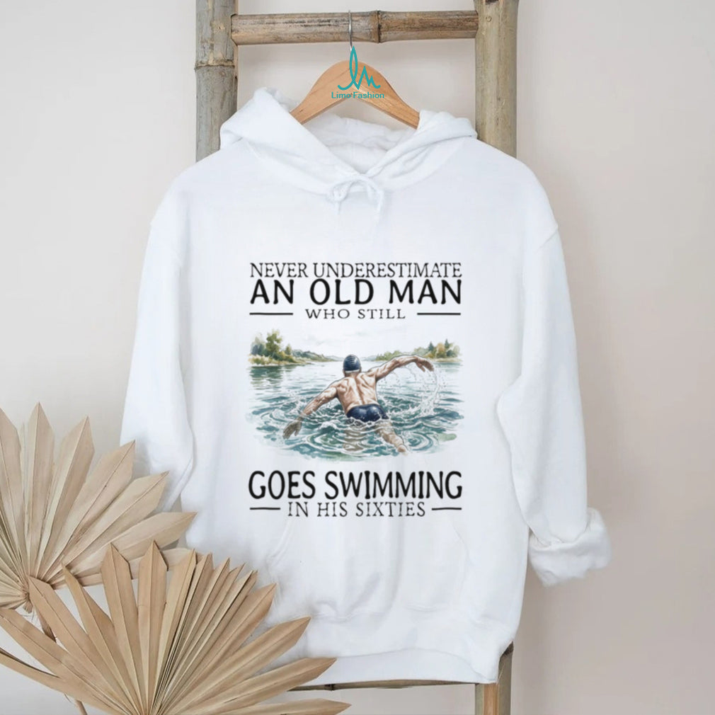 Old Man Swimming Funny Retirement Birthday Shirt
