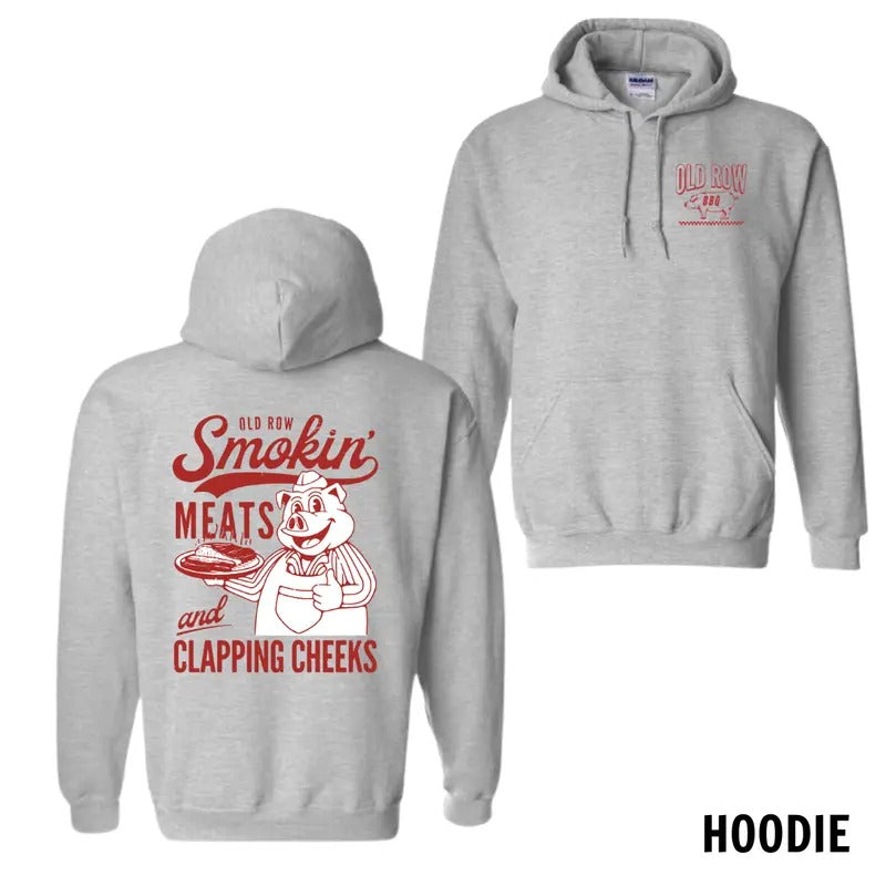 Old Row Menswear Hoodie, Sweatshirt, and T-Shirt - The Smokin' Meats 2-Sided Graphic, Unisex Apparel for Men and Women,...