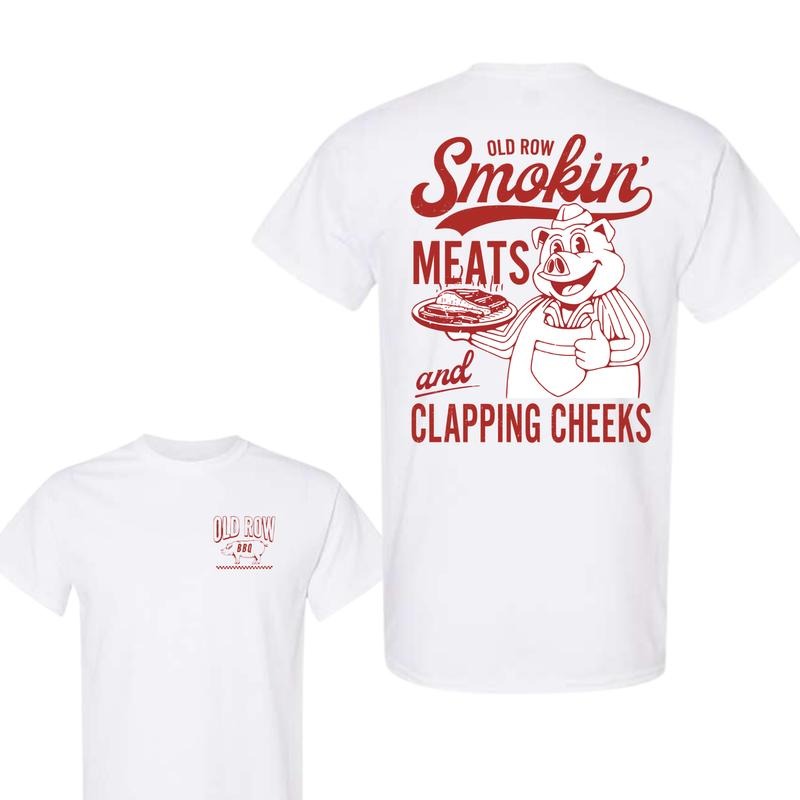 Old Row The Smokin' Meats Graphic 2 Sides Tshirt, Unisex Tshirt For Men, For Women Hoodie, Sweatshirt | PodTeesHub.com