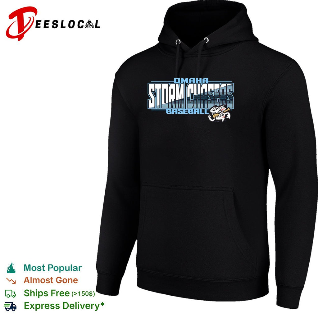 Omaha Storm Chasers Baseball striped wordmark logo shirt