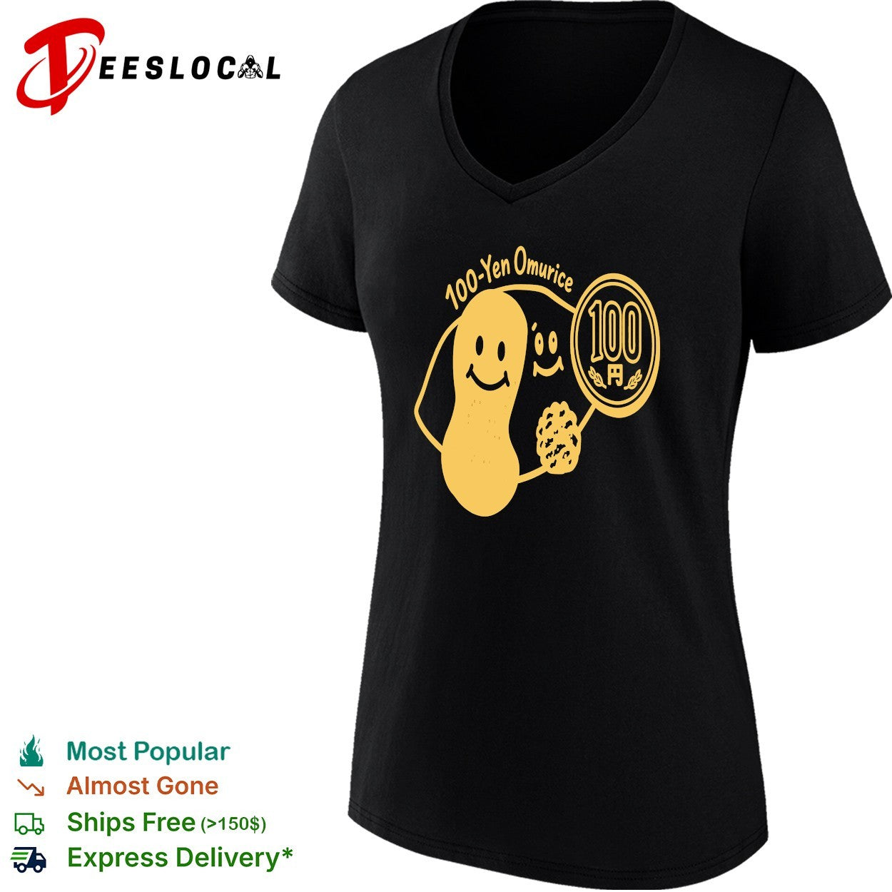 Omurice 100 Yen Japanese cute food character shirt