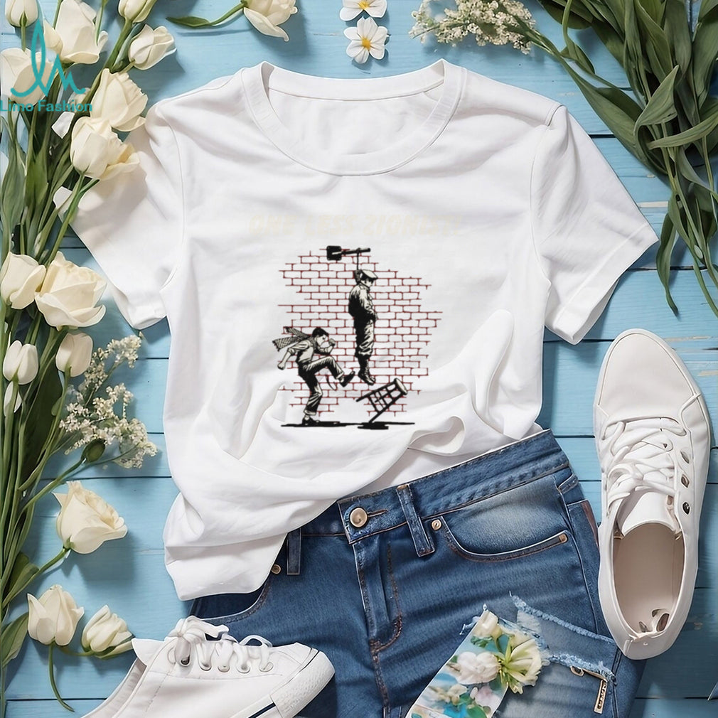 One Less Zionist Political Protest Graphic Art T Shirt