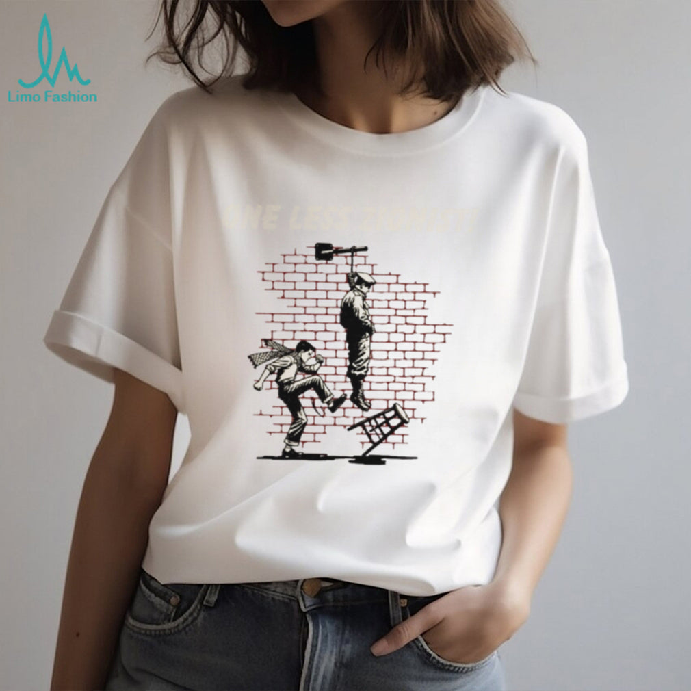 One Less Zionist Political Protest Graphic Art T Shirt