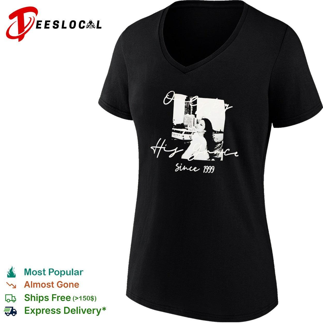 Only by His grace since 1999 personalized photo shirt