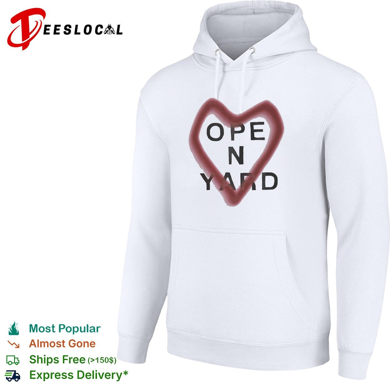 Open n yard heart spray paint shirt