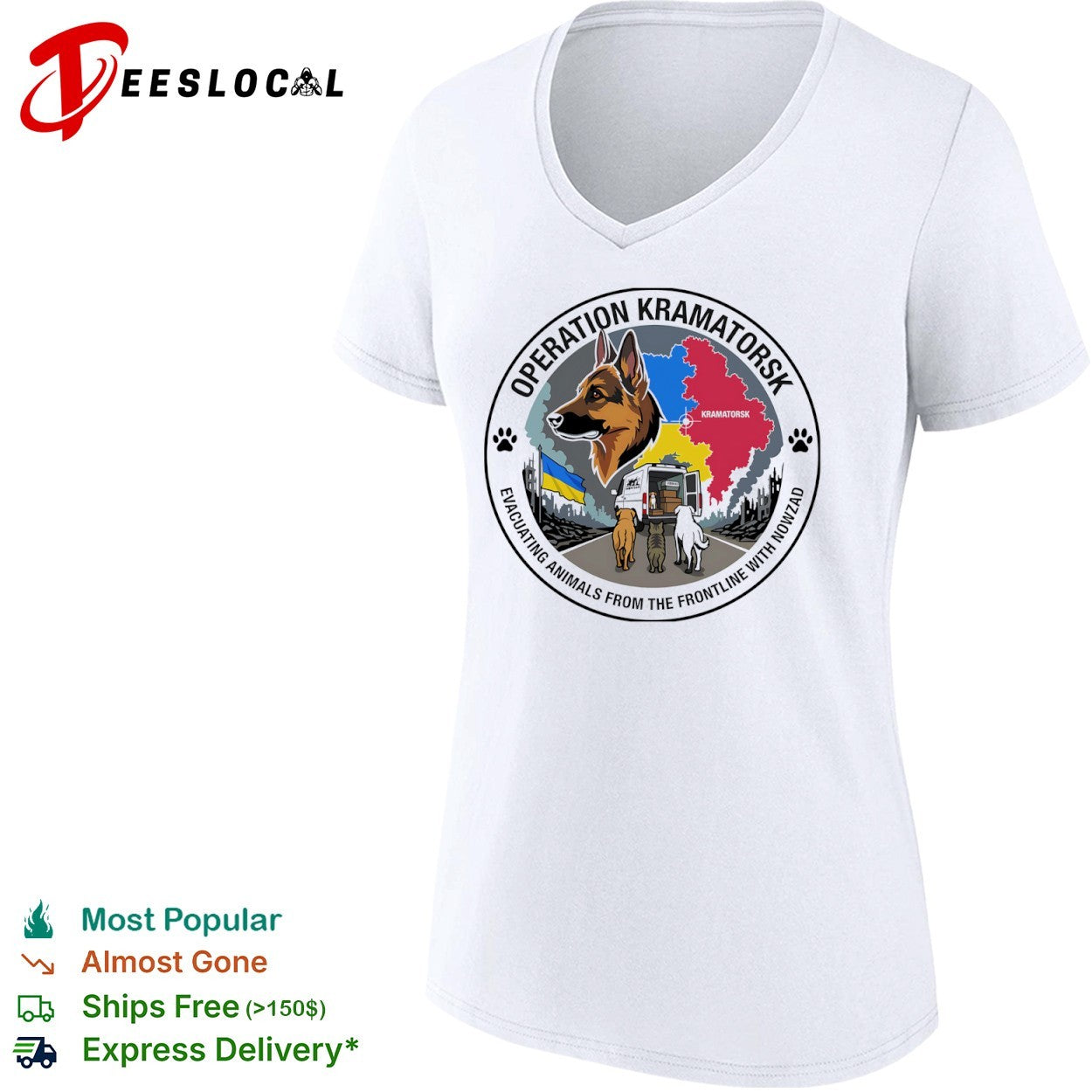 Operation Kramatorsk Evacuating Animals from the Frontline with Nowzad shirt