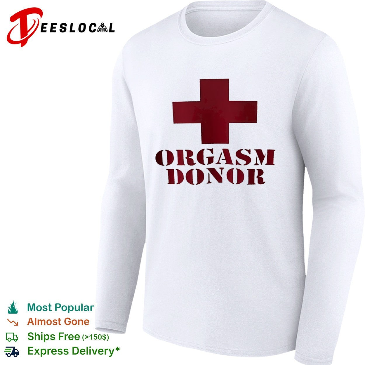 Orgasm Donor Red Cross Medical Parody shirt