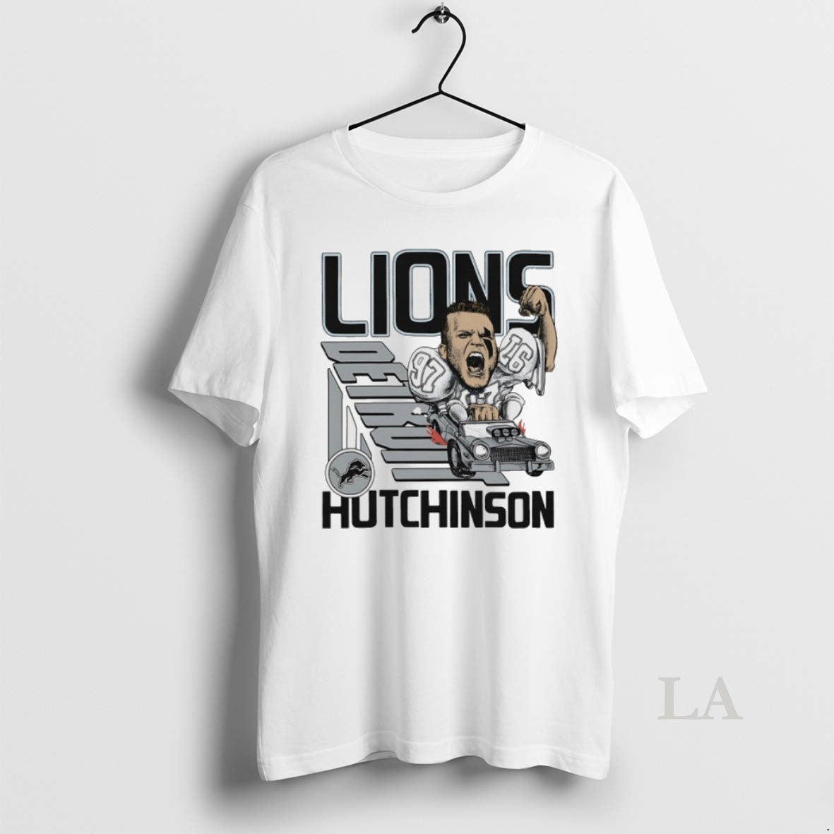 Original Aidan Hutchinson Detroit Lions Player Signature Caricature