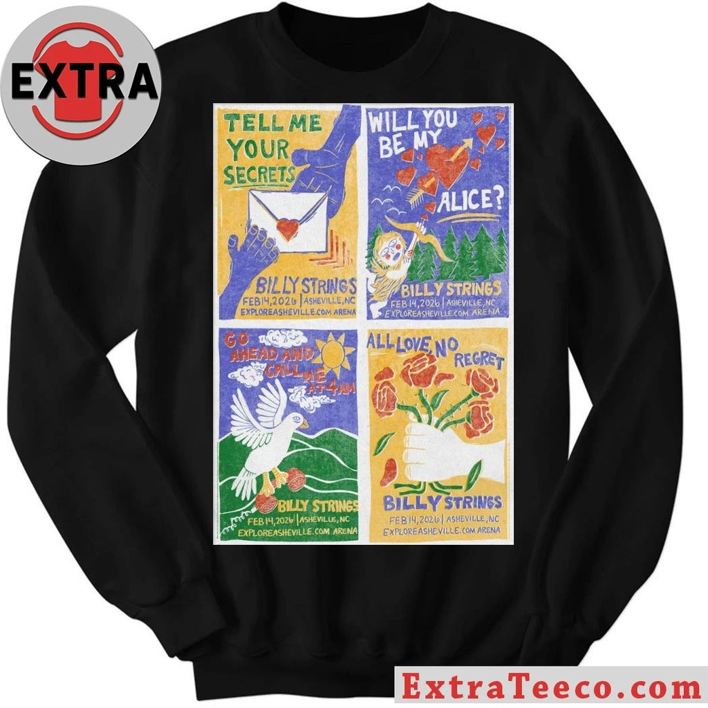 Original Billy Strings At ExploreAsheville.com Arena February 14 2026 Poster T-Shirt