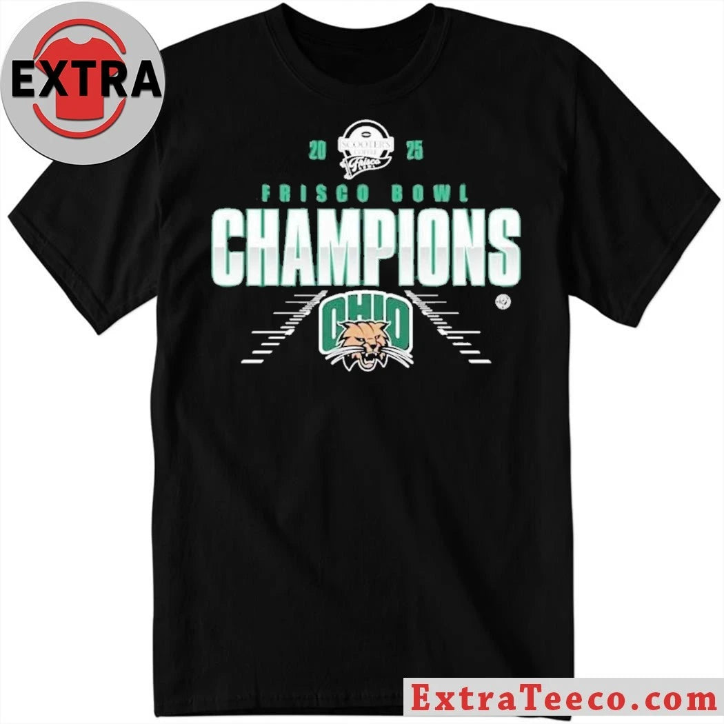 Original Blue 84 Ohio Bobcats Green 2025 Frisco Bowl Football Champions Shirt