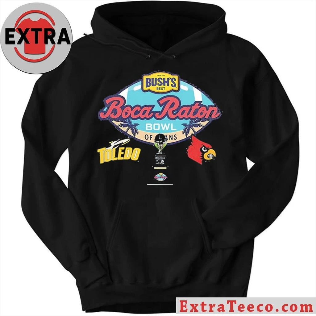 Original Boca Raton Bowl Toledo Rockets Vs Louisville Cardinals Bowl Season College Football 2025 2026 Logo Shirt