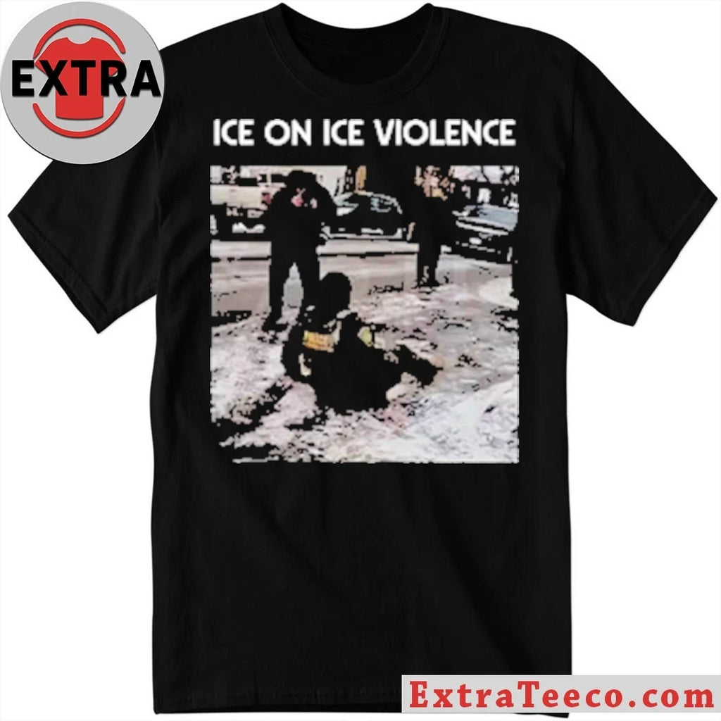 Original Bold Social Commentary Ice On Ice Violence T-Shirt