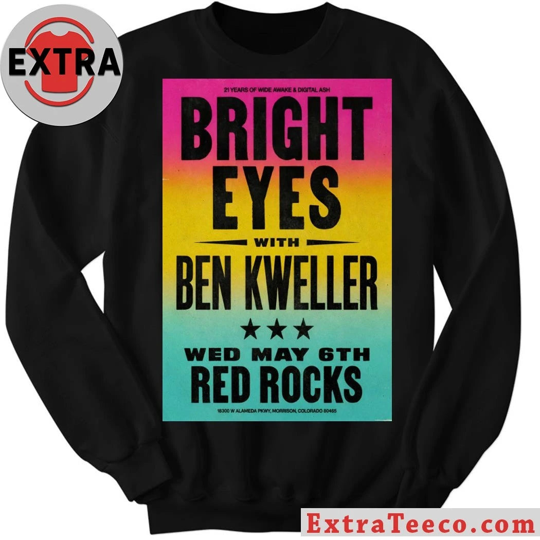 Original Bright Eyes 5 6 2026 Red Rocks in Morrison CO Poster T-Shirt