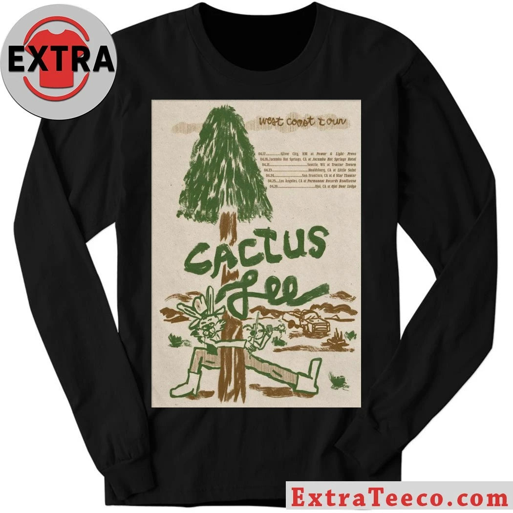 Original Cactus Lee West Coast Tour 2026 Poster T-Shirt