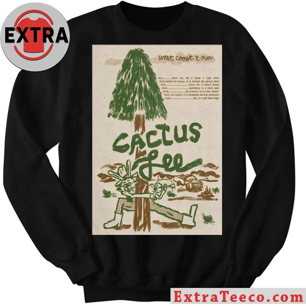 Original Cactus Lee West Coast Tour 2026 Poster T-Shirt