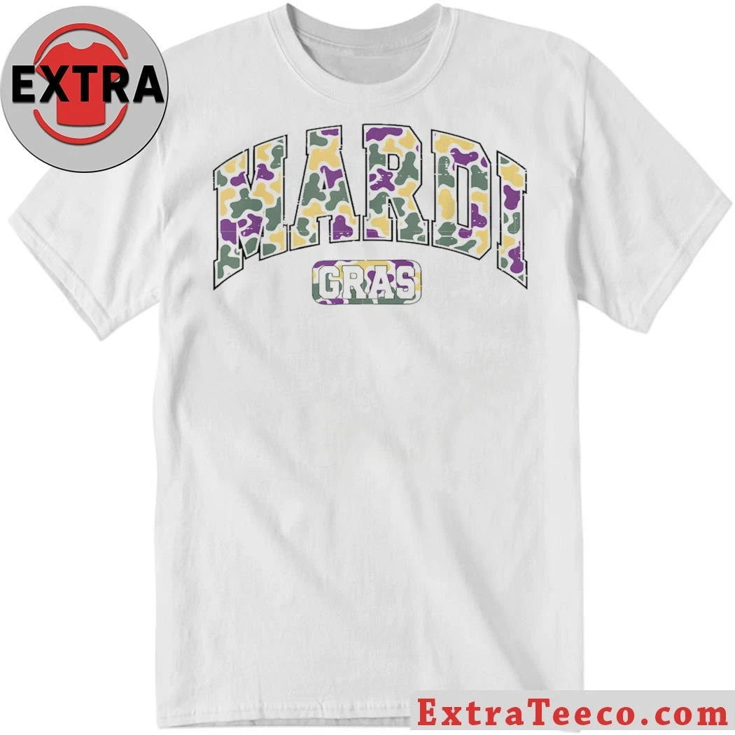 Original Camo Mardi Gras Camouflage Fat Tuesday Louisiana Shirt