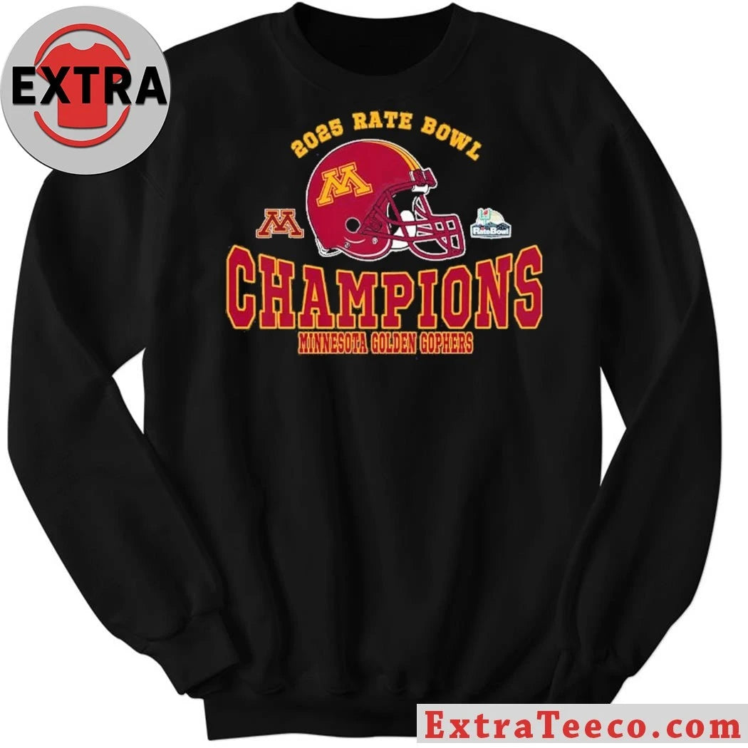 Original Celebrating the 2025 Rate Bowl football game of the Minnesota Golden Gophers Helmet And Logo Shirt