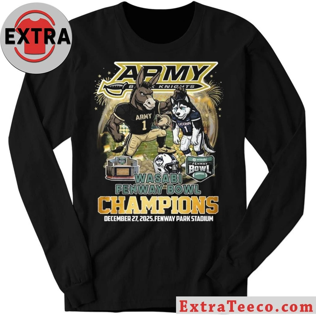 Original Celebrating the Army Black Knights’ victory over the UConn Huskies at the Wasabi Fenway Bowl on December 27, 2025, at Fenway Park Stadium Shirt