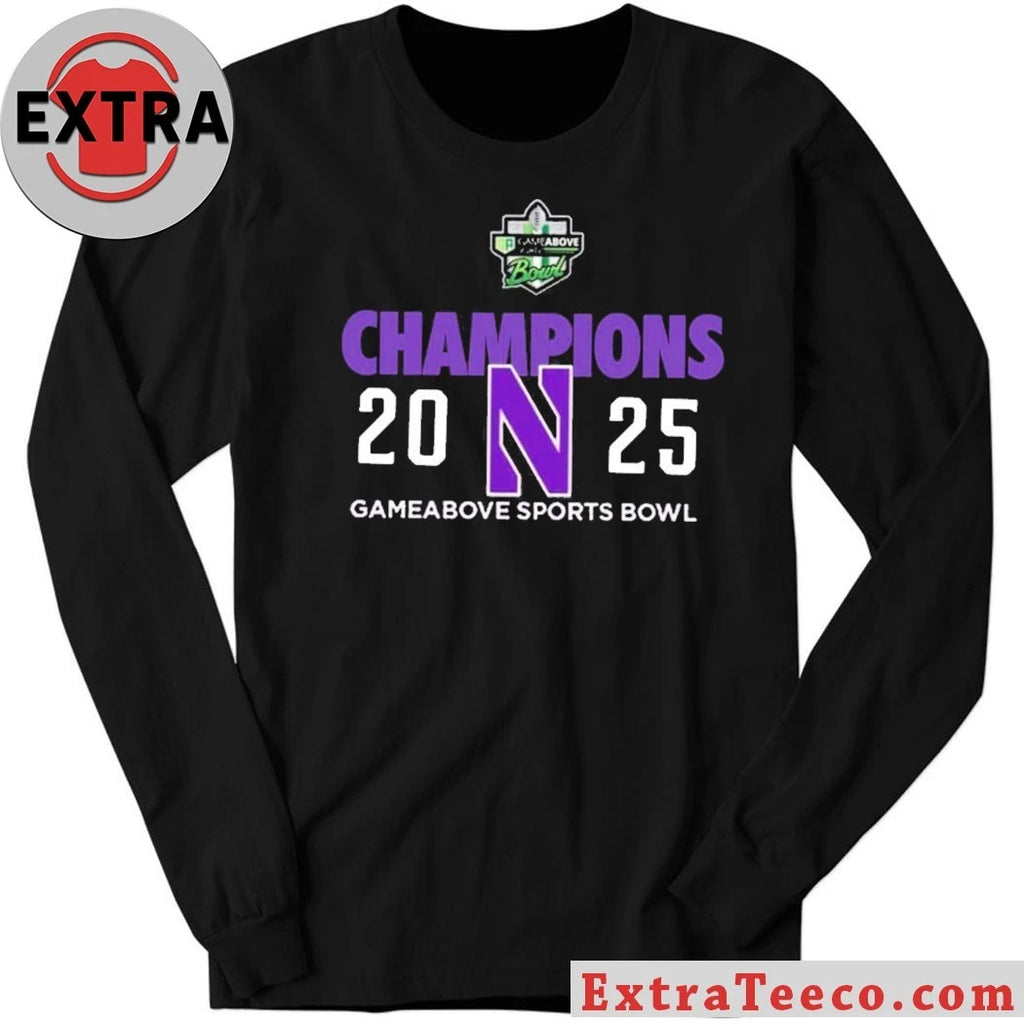 Original Celebrating the Northwestern Wildcats’ victory at the 2025 GameAbove Sports Bowl Shirt