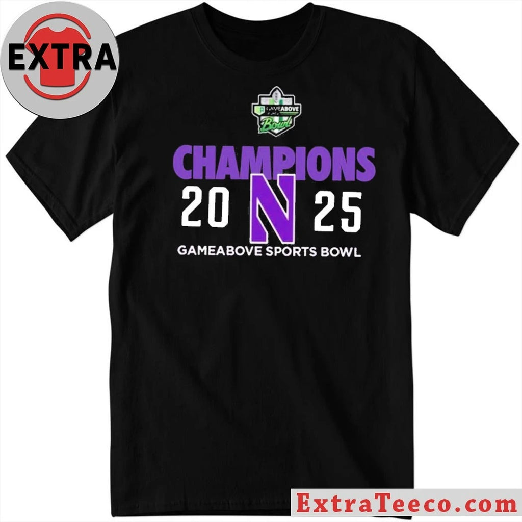 Original Celebrating the Northwestern Wildcats’ victory at the 2025 GameAbove Sports Bowl Shirt