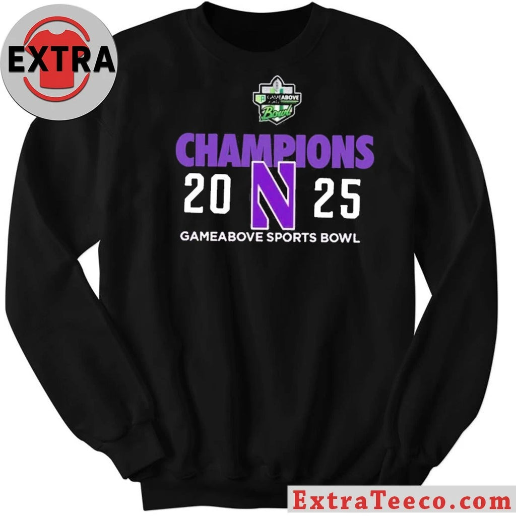 Original Celebrating the Northwestern Wildcats’ victory at the 2025 GameAbove Sports Bowl Shirt