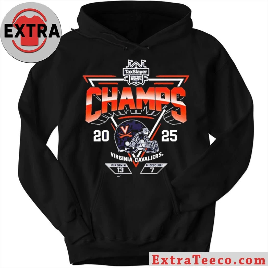 Original Celebrating the Virginia Cavaliers’ 13-7 victory over Missouri in the 2025 TaxSlayer Gator Bowl Logo Shirt