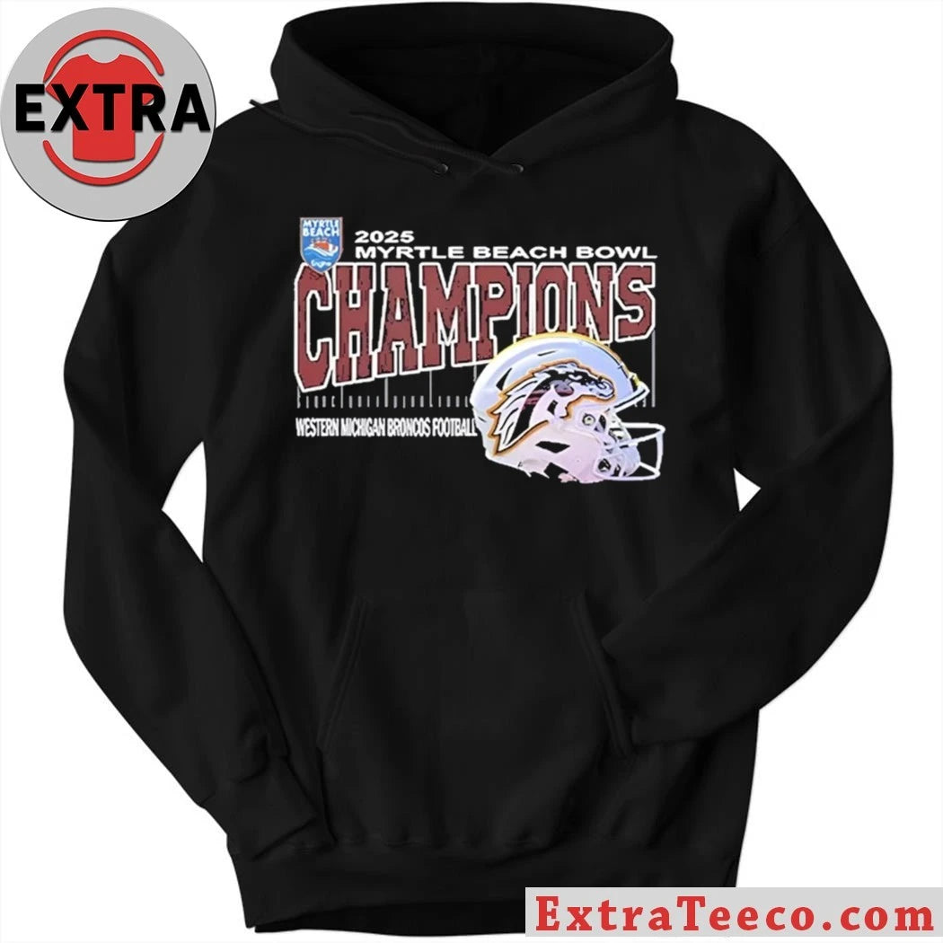 Original Celebrating the Western Michigan Broncos football teams 2025 Myrtle Beach Bowl championship Helmet Shirt