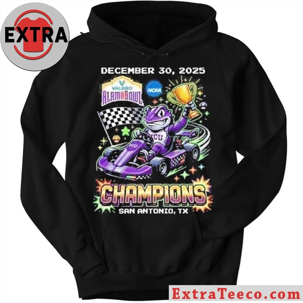 Original Celebrating the victory of the TCU Horned Frogs at the Valero Alamo Bowl on December 30, 2025 Shirt
