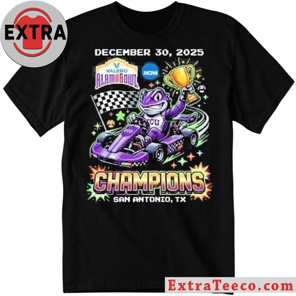 Original Celebrating the victory of the TCU Horned Frogs at the Valero Alamo Bowl on December 30, 2025 Shirt