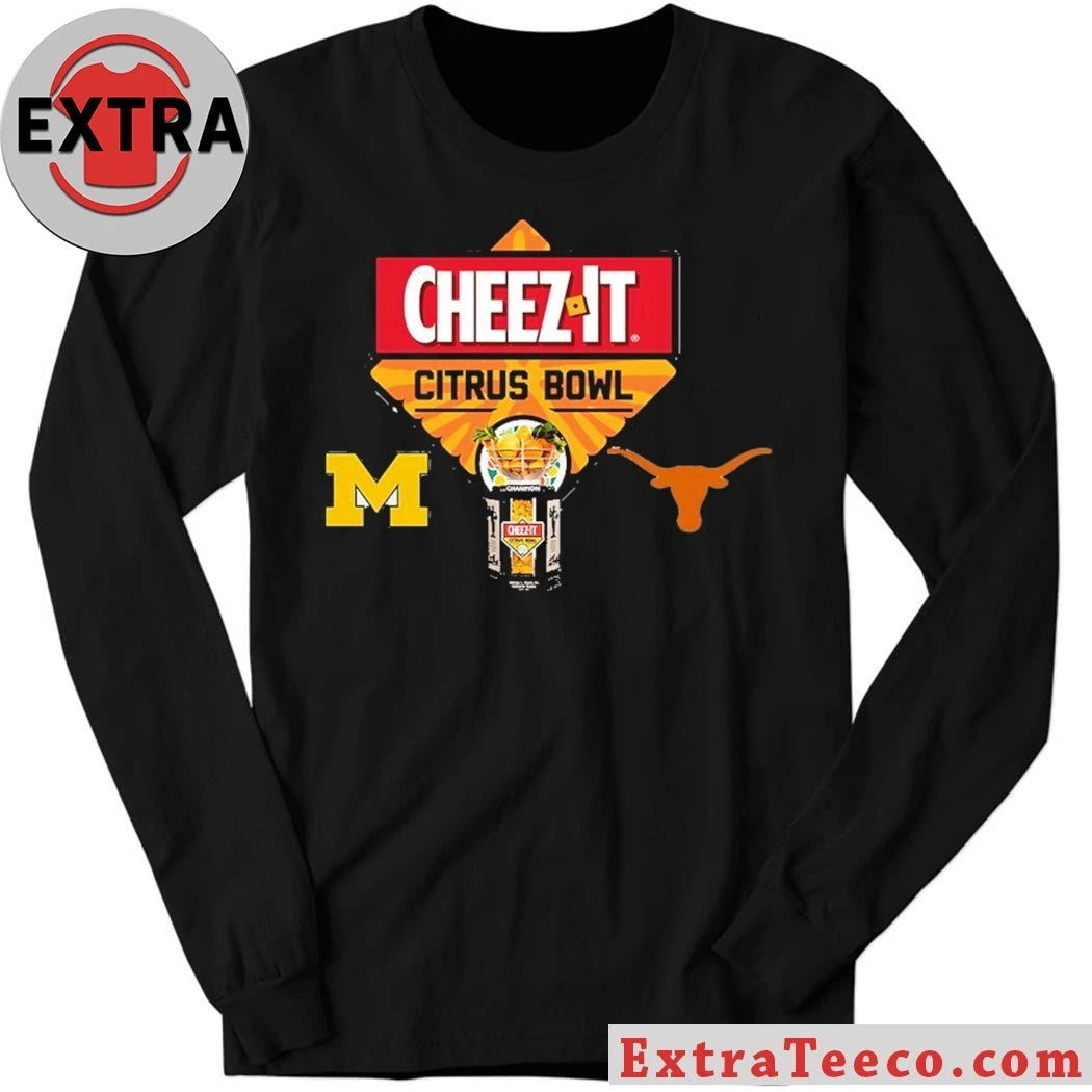 Original Cheez It Citrus Bowl Michigan Wolverines Versus Texas Longhorns Bowl Season College Football 2025 2026 Logo Shirt