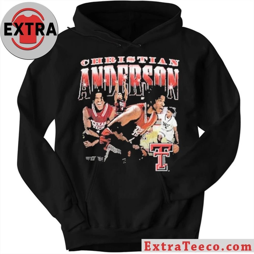 Original Christian Anderson Texas Tech Red Raiders Black Basketball NIL Shirt