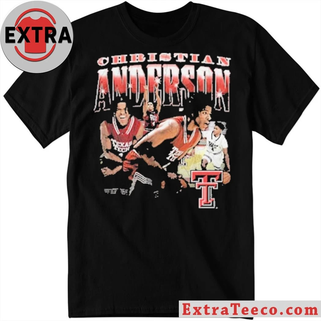 Original Christian Anderson Texas Tech Red Raiders Black Basketball NIL Shirt