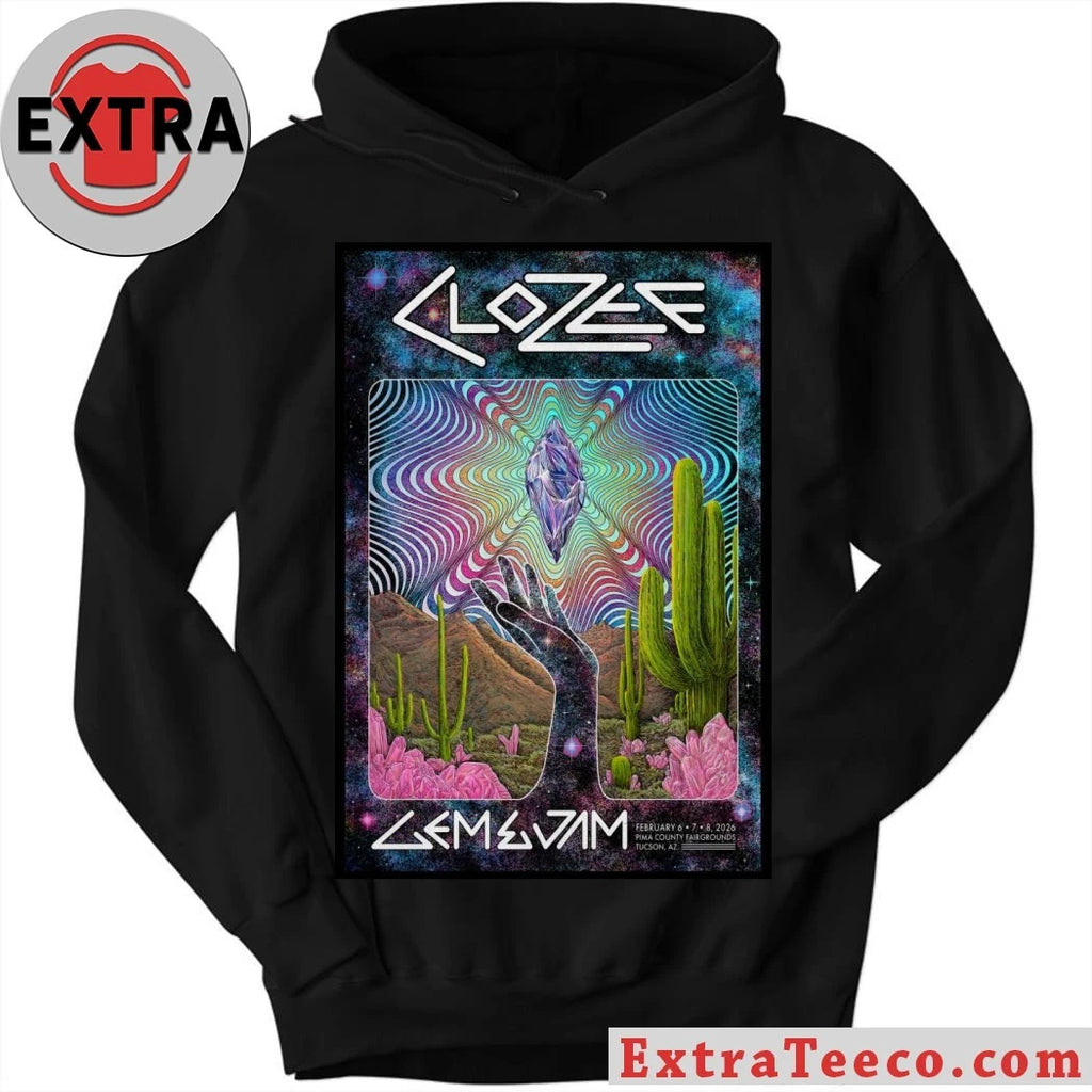 Original CloZee Gem &amp; Jam Festival Tucson AZ Feb 6-8 2026 Poster Shirt