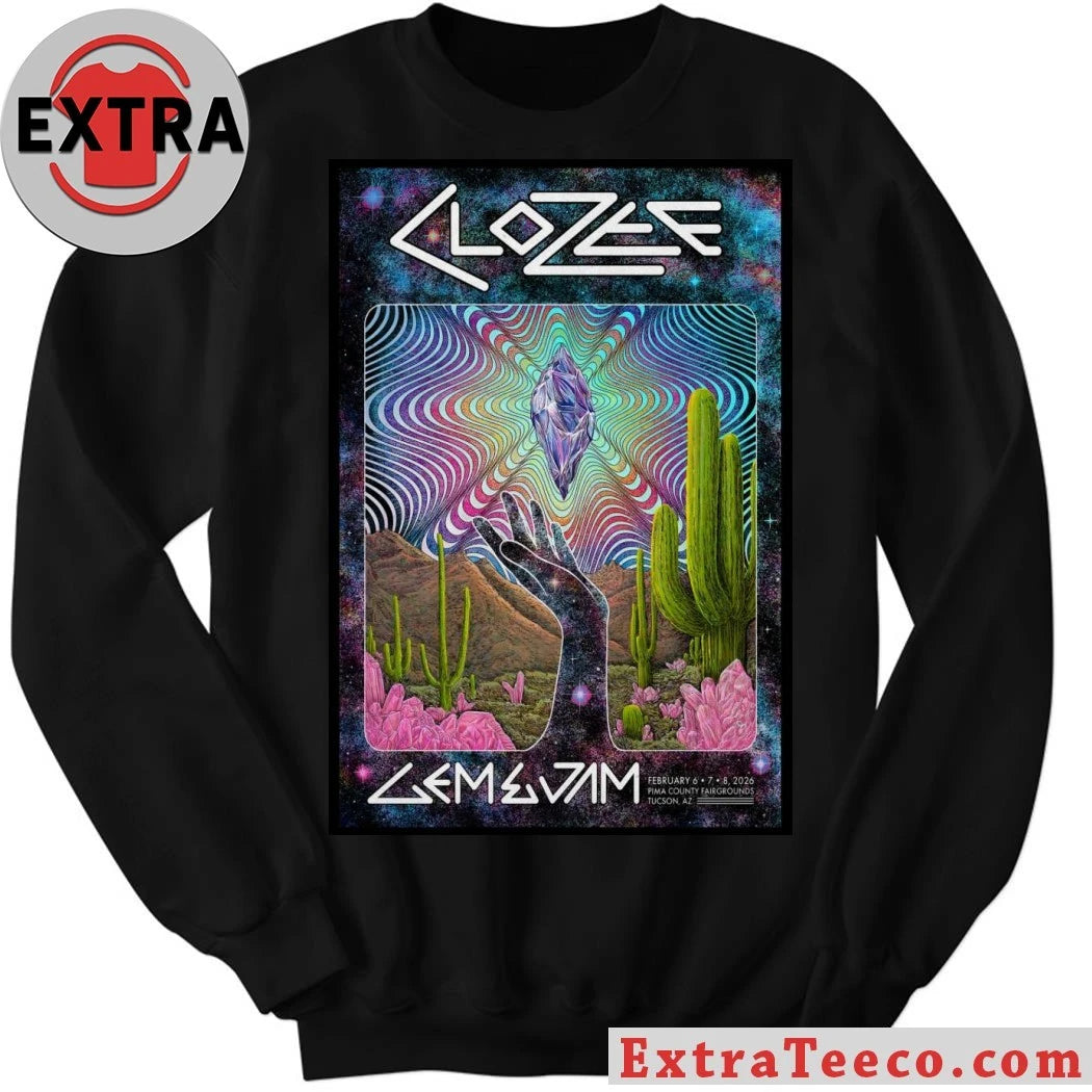 Original CloZee Gem &amp; Jam Festival Tucson AZ Feb 6-8 2026 Poster Shirt