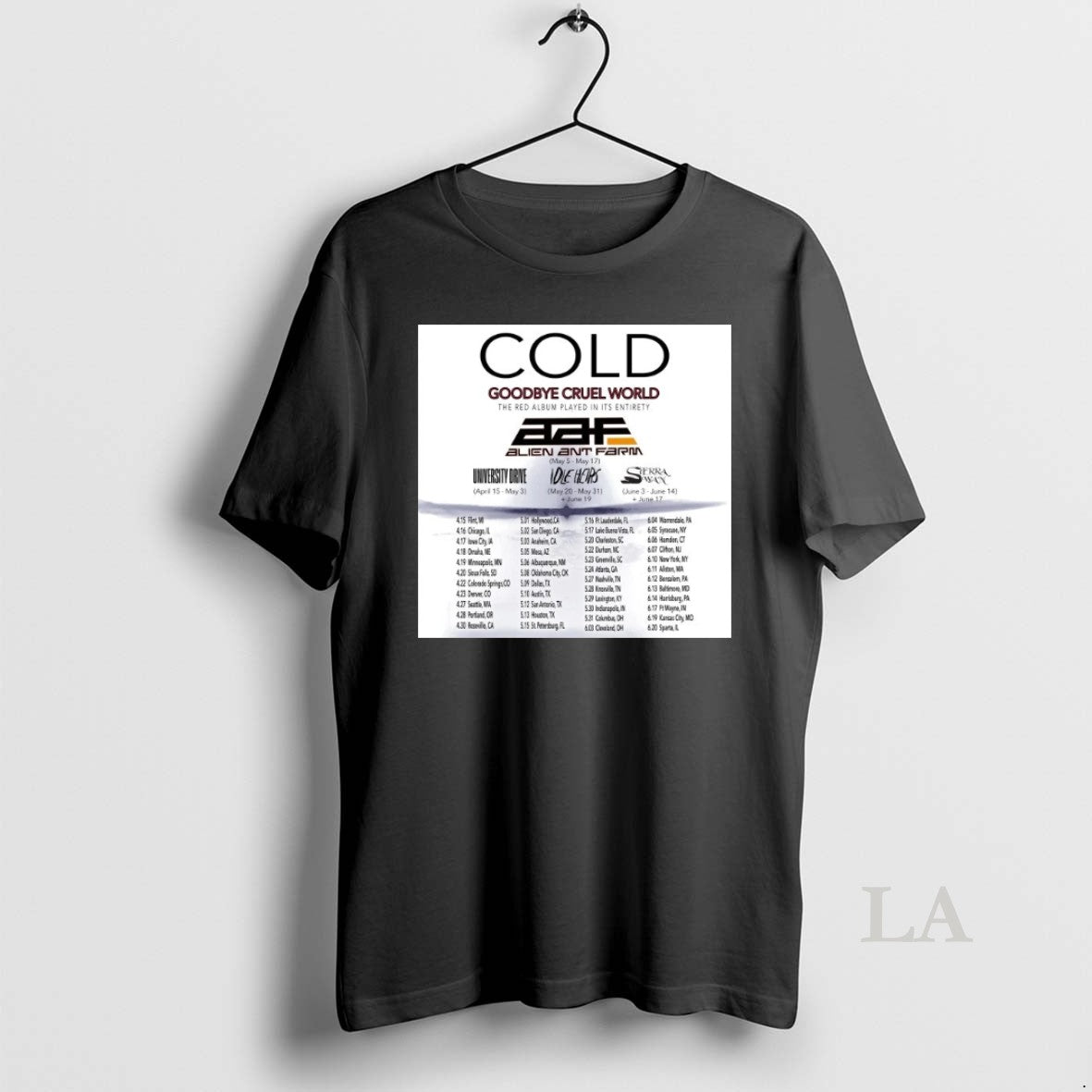 Original Cold Goodbye Cruel World The Red Album Played In Its Entirety May 2026 T-Shirts, Hoodie, Sweatshirt | PodTeesHub.com