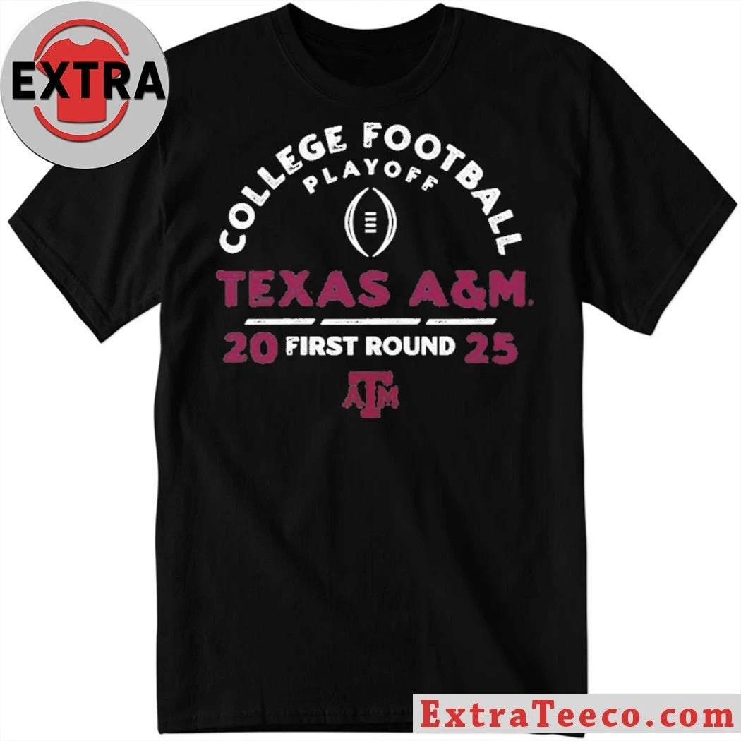 Original College Football Playoff 2025 First Round Texas A&amp;M Aggies Logo Shirt